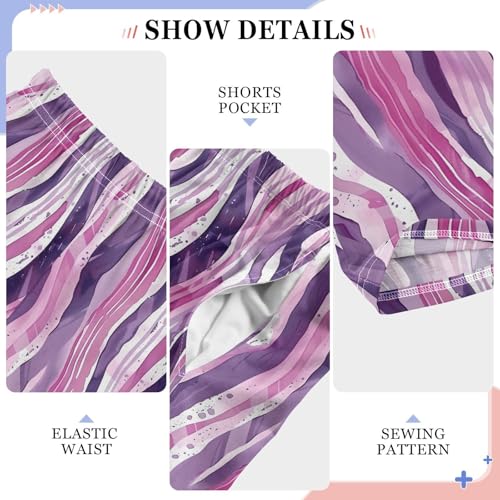 Pajama Pants Purple Watercolor Stripes PJ Bottoms Sleepwear Lounge Sleep Pant with Pockets4