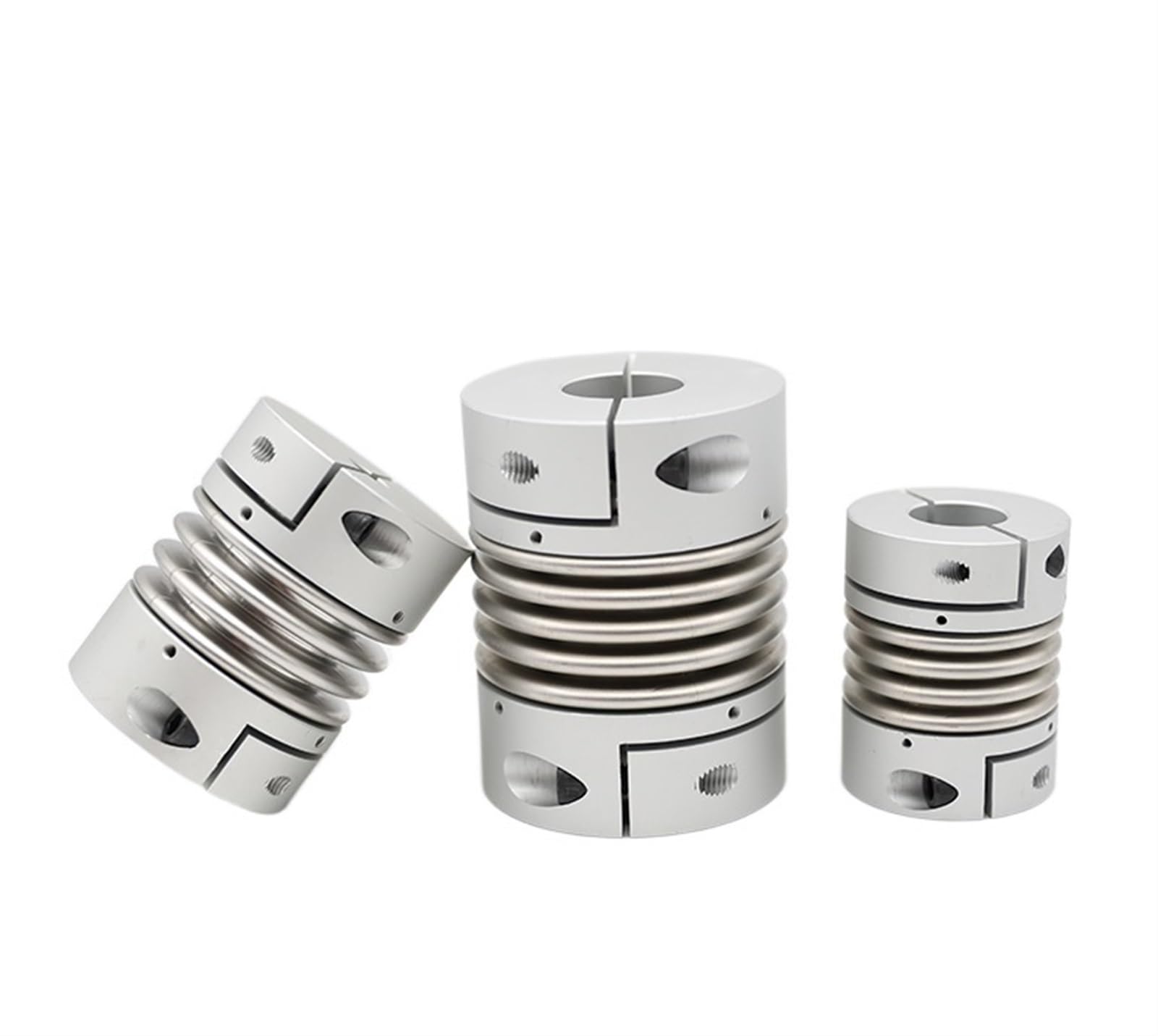 Rigid coupling,Stainless steel rigid coupling 1pcs D40L62 Aluminum Alloy Metal Bellows Coupling Stainless Steel Elastic Encoder Motor High Torque Coupling with Keyway(16x19)