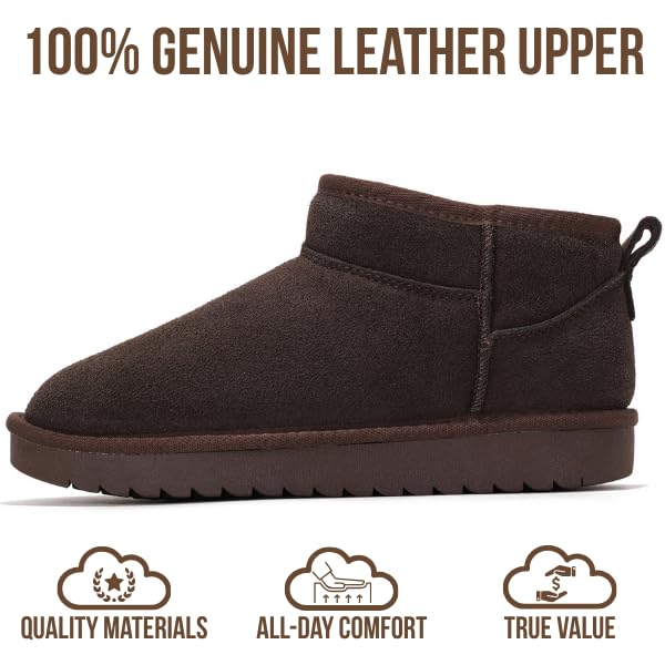 Project Cloud 100% Genuine Leather Ankle Boots for Women - Water Resistant with Memory Foam Insole Winter Boots for Women - Trending Shoes & Comfortable Women's Ankle Boots (Hippy)