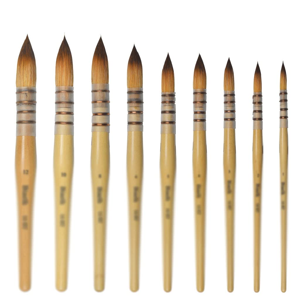 Pinceau acrylique ne perd pas ses poils manche bois pour artiste