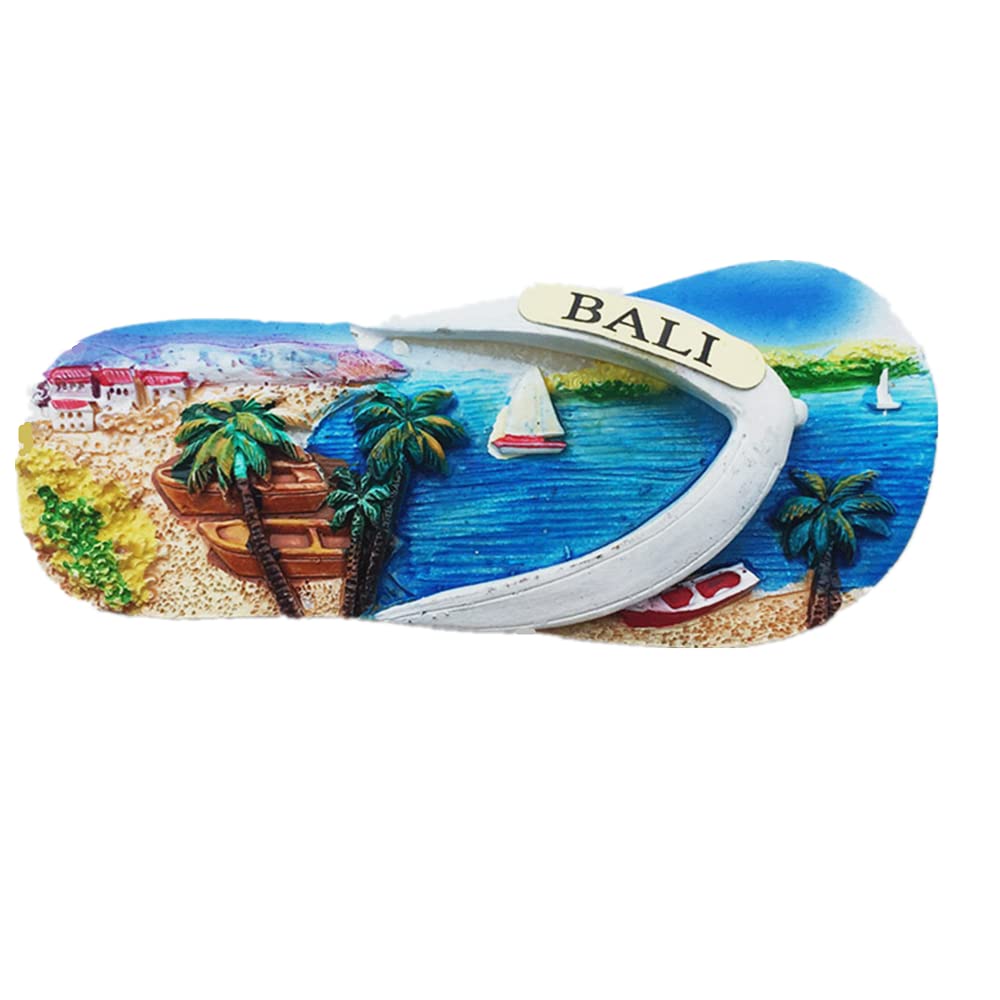 Slipper Bali Indonesia Fridge Magnet Souvenir Gift 3D Hand Painted Resin Craft