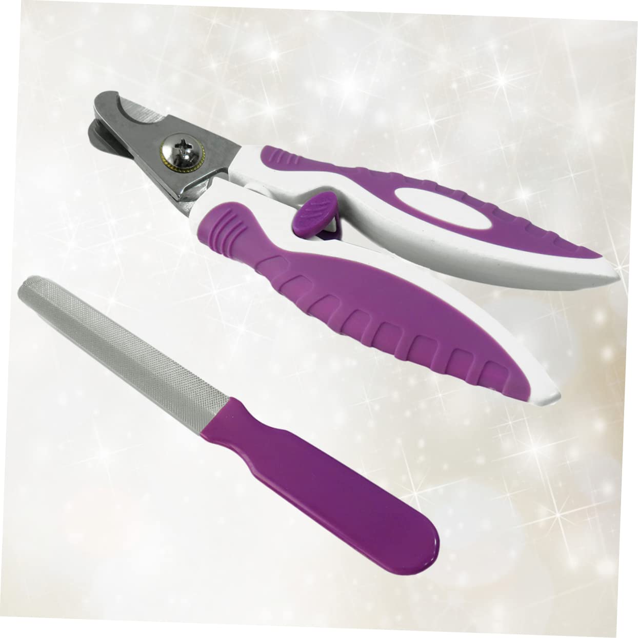 VANZACK Pet Nail Cutters Trimmer for Small Animals Stainless Steel and Plastic Spring Release Handle Design