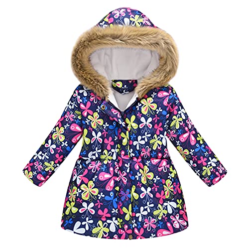 Teen Padded Puffer Thick Jacket for Children Toddler Kids Hooded Parka Coat Girls Outwear with Fur Collar Hood Duster Coat Trench Coat Chesterfield Coat Maxi Coat Duffle Coat Cape Coat Car Coat Faux