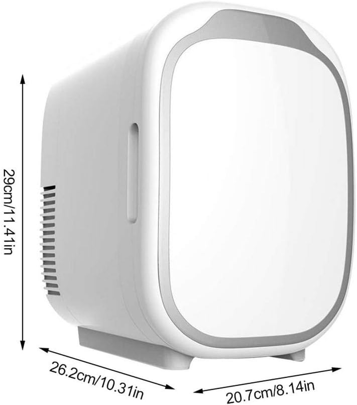 Mini Fridge Car Refrigerator 6 Liter Dual Use Cold Box Mini Small Refrigerator (Color Name : White)