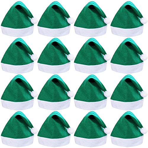 URATOT 16 Pack Christmas Santa Hats Felt Non-Woven Fabric Christmas Hat Adults Santa Hat for Christm - //coolthings.us