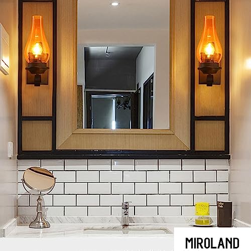 Rustic-Wall-Sconces-Sets-of-2-Black-Hardwired-Farmhouse-Wall-Sconce-Indoor-Retro-Wall-Lamps-with-Amber-Glass-Vintage-Bedside-Sconces-Wall-Lighting-Lantern-for-Living-Room-Bathroom Rustic Wall Sconces Sets of 2 Black Hardwired Farmhouse Wall Sconce Indoor Retro Wall Lamps with Amber Glass Vintage Bedside Sconces Wall Lighting Lantern for Living Room Bathroom