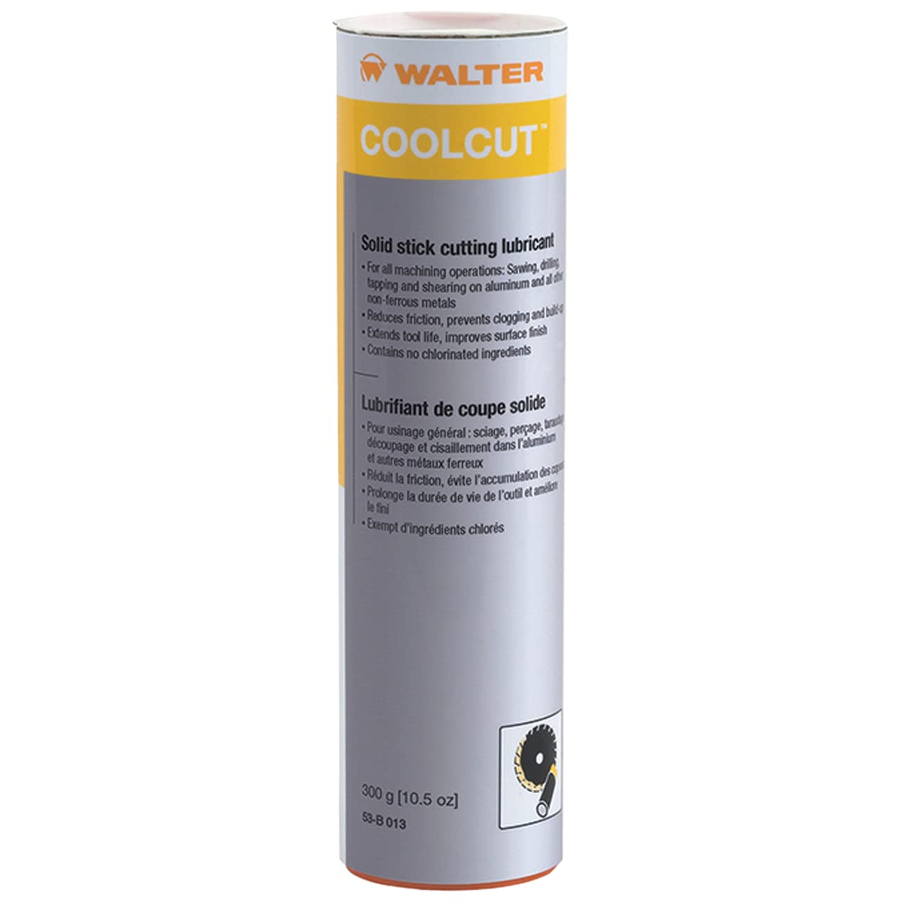Walter 53B013 Coolcut Metal Cutting Lubricant, Solid Stick, 300g / 10.5 oz., 12 Pack