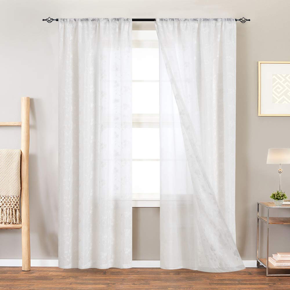 Double Layered Sheer Curtains Curtains & Drapes
