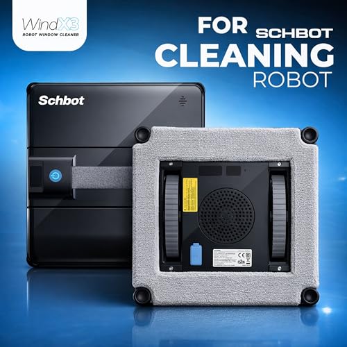 Schbot Wind X3 Ersatz-Reinigungstücher 5er-Pack – Mikrofaser-Pads für streifenfreie Fensterreinigung, langlebig & wiederverwendbar, einfache Befestigung, volle Reinigungsabdeckung, waschbar