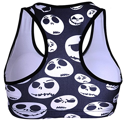 Image of Sister Amy Women's Aerobics Gym Dance Yoga Vest Printed Sports Bra Top Vest