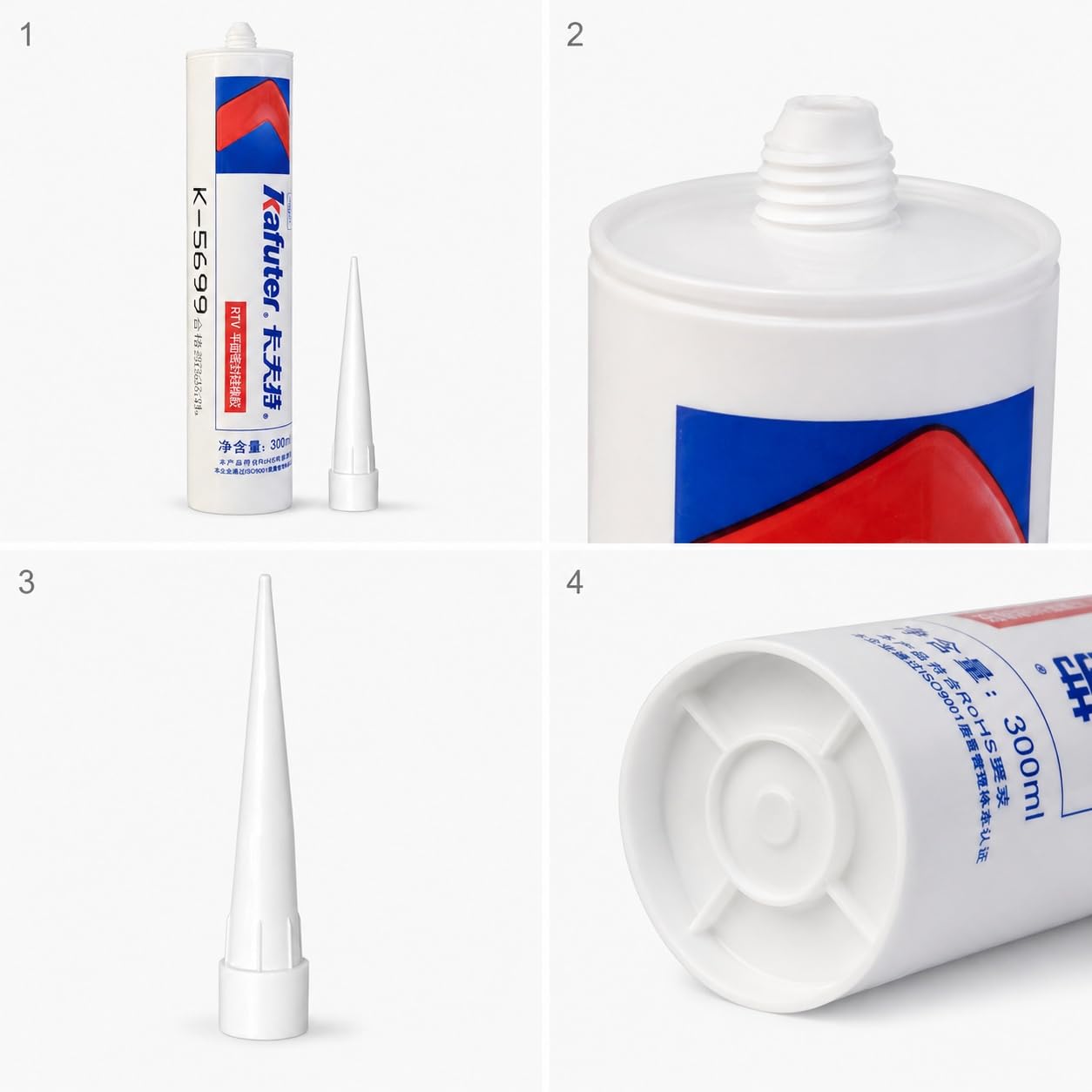 VIDOO Kafuter K-5699 Adhésif Joint Liquide Carter d'Huile, Colle Mastic de Fixation pour Machine Lourde, Cartouche 300ml