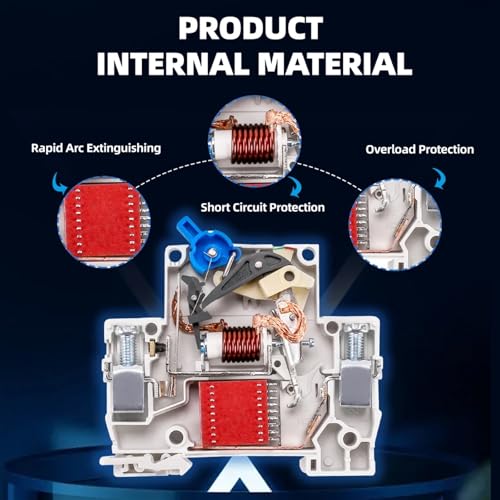 Disjoncteur AC MCB 4P 6 KA protégeant efficacement vos circuits 400V
