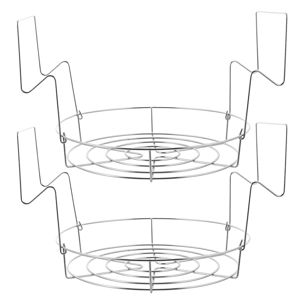 2 unids estante de conservas de acero inoxidable multifuncional para baño de agua y fácil de limpiar para tarros de conservas domésticos y comerciales