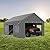12x20FT Portable Garage, 12'x20' Carport Heavy Duty, Galvanized Frame & 180 g PE Waterproof Canopy, with 4 Doors (Included 2 Side Doors), and 4 Windows, for Pickup Truck, and Boat