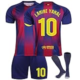 サッカーユニフォーム キッズ ラミン ヤマル メッシ 25/26 シャツ 子供 ジュニア 大人 練習着 上下セット 靴下付き 男女兼用 軽量 通気性 快適 サッカーチームファングッズ
