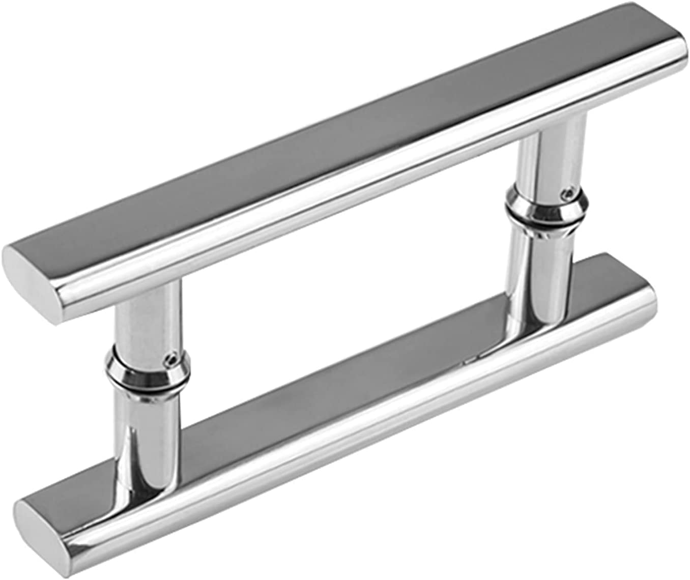 DFGHNBVC Stainless Steel Shower Door Handle 2 Pack - Polished Chrome Knobs For Bathroom Accessories | Interior Screen Pull Push Button Replacement Towel Bar,Chrome-500Mm