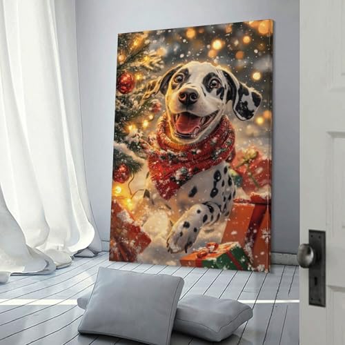 Décoration murale dalmatien : impression sur toile premium 40x60cm