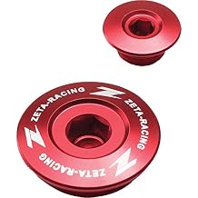 ZETA Anodized Aluminum RED Engine Plug Set 2 Pieces CRF 150R 450R/X 02-13