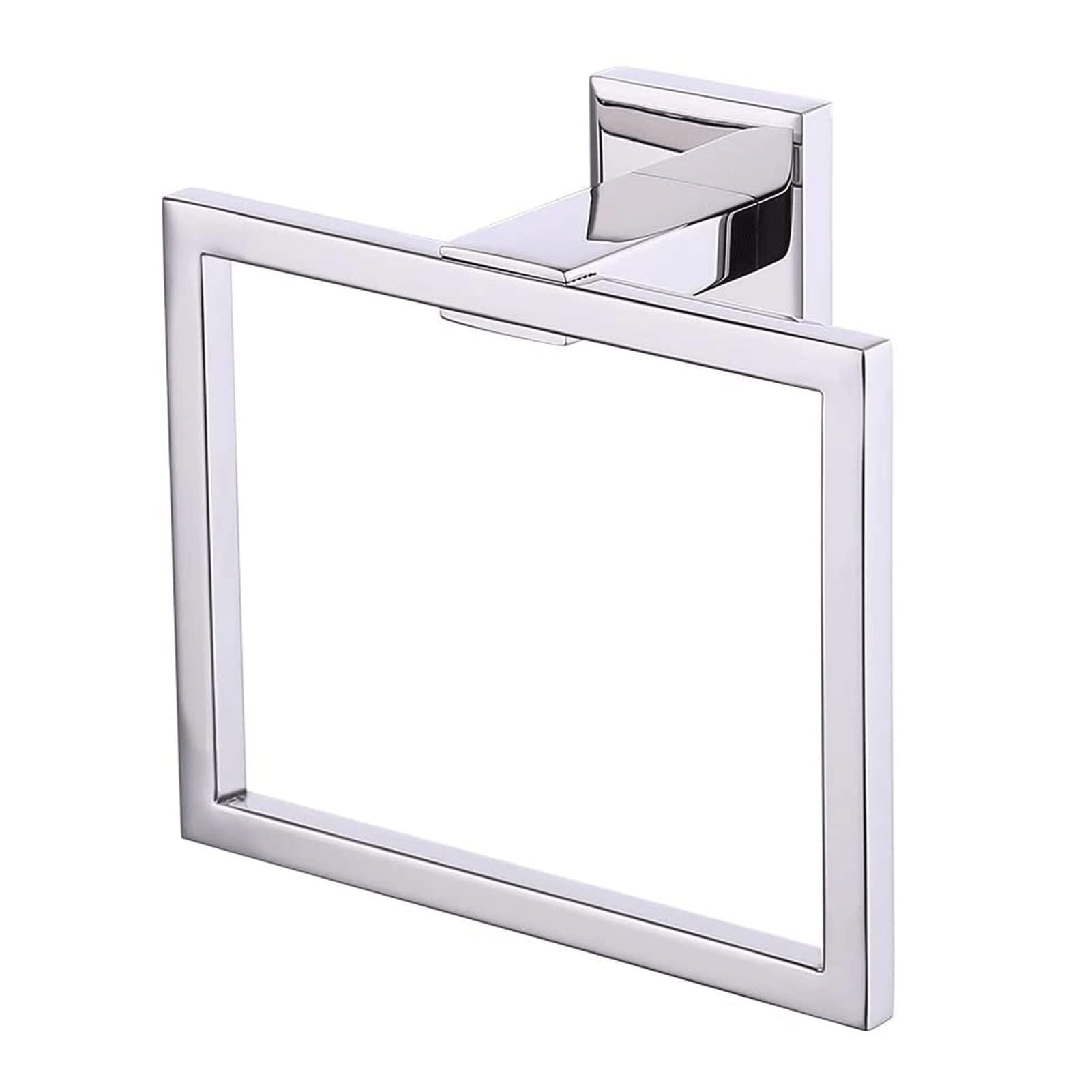 Towel Ring Wall Mounted Square Style Stainless Steel Bath Towel Holder Rack Towel Hanger for Kitchen Hotels Bathroom Toilet(Polished)