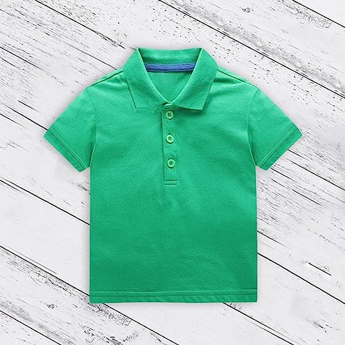 Toddler Girls Boys Short Sleeve Lapel Shirt Solid Plain Basic School Tops Cotton Lightweight Collar Blouse Clothes2