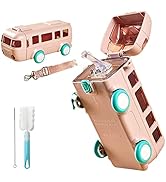 PANGEGE Homezo Bus Water Bottle, 500ml Children's Small Car Straw Water Cup, Homezo School Bus Wa...