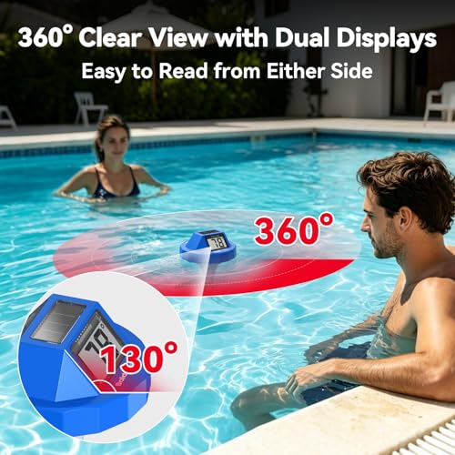 Image of BaldrTherm Pool Thermometer Digital Floating, Swimming Pool Water Temperature Sensor, 2026 New Upgrade | Solar Powered | Easy Read | High Precision | Anti-Fog, for Hot Tub, Spa & Ice Bath