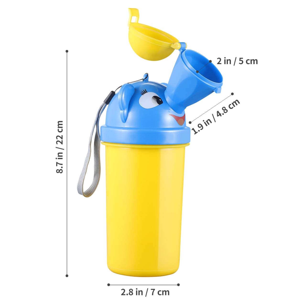 NUOBESTY Boys and Girls Travel Emergency Urinal Car Potty Boy Girl Urinal Safe Material Cartoon Design Compact - Image 2