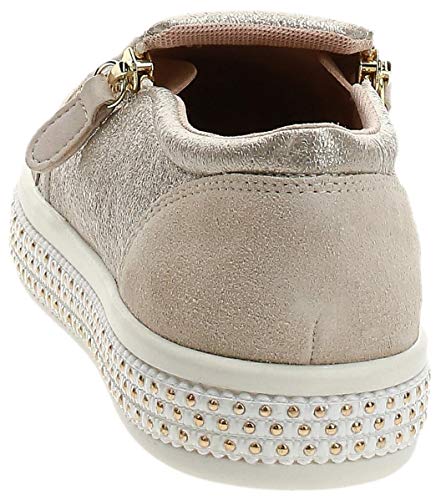 Geox Leelu Womens Leather Matt Trainers in Cream3