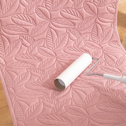 Image of HOMETHREADS Non-Slip Chair Cover-Universal Fit for Kitchen & Dining Chairs-Cushioned Comfort - Stylish Machine Washable Seat Cover -145x45Cm (Pink, Pack of 6)
