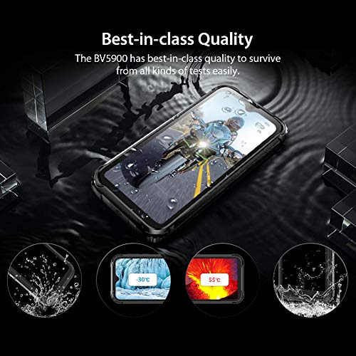 Rugged Cell Phones Unlocked, Blackview BV5900, 4G GSM Network Rugged Smartphone, 5580mAh 5.7" Dual sim Phones, 3GB+32GB Android 9.0 Waterproof Unlocked Smartphone, NFC Fingerprint Unlocked Phone