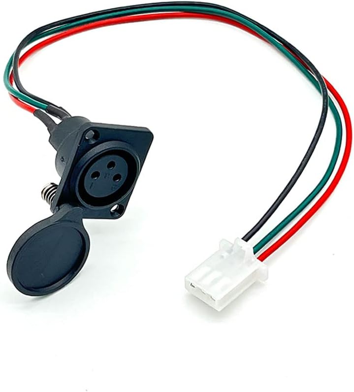 3 Wire 3-Pin XLR Charging Port Cable for E-Bike, E-Scooter, Mobility, Wheelchair, Drive Medical XLR Female Jack Connector Adapter Currie BA-071-7 XLR Cable with Waterproof Cover 3 Wire 3-Pin XLR Charging Port Cable for E-Bike, E-Scooter, Mobility, Wheelchair, Drive Medical XLR Female Jack Connector Adapter Currie BA-071-7 XLR Cable with Waterproof Cover
