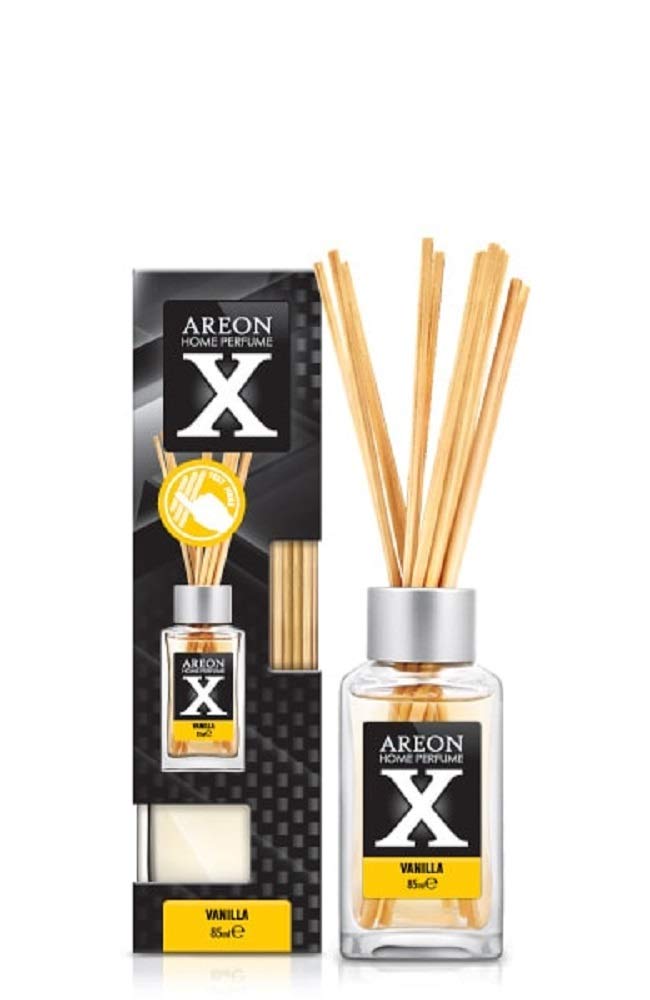 AREONHome X Version Perfume Reed Diffuser + 10 Rattan Reeds, Vanilla 85 ml