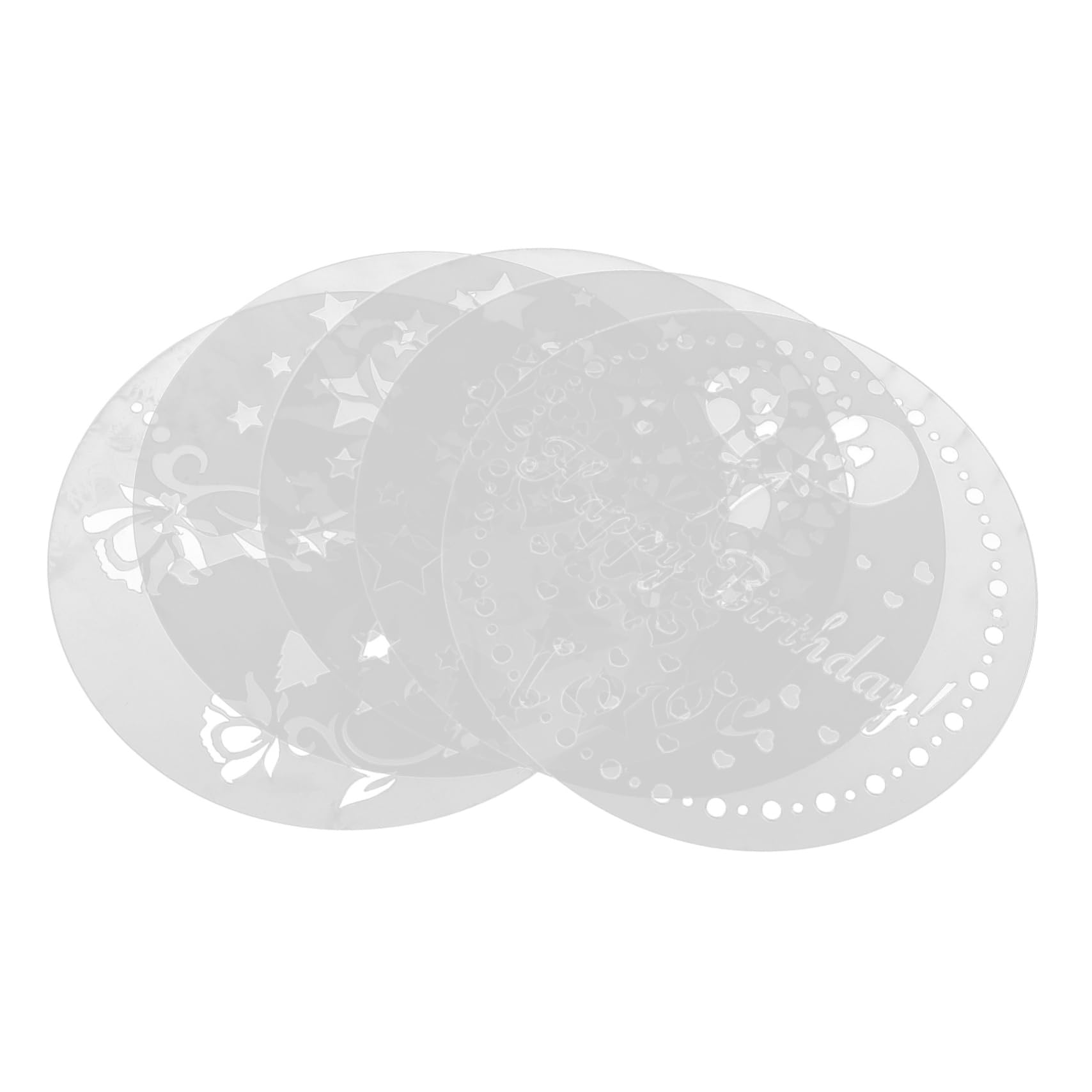 JECOMPRIS 1Set Coffee Latte Art Stencils of Washable Coffee Templates for DIY Latte Art for Decorating Cakes Cookies and Desserts Coffee Supplies for