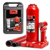 DNA Motoring 4 tons / 8818.5 lbs Lifting Automotive Welded Hydraulic Bottle Jack for Repair Vehicle, Pickup, Truck, w/Manual Handle, Red,TOOLS-00352