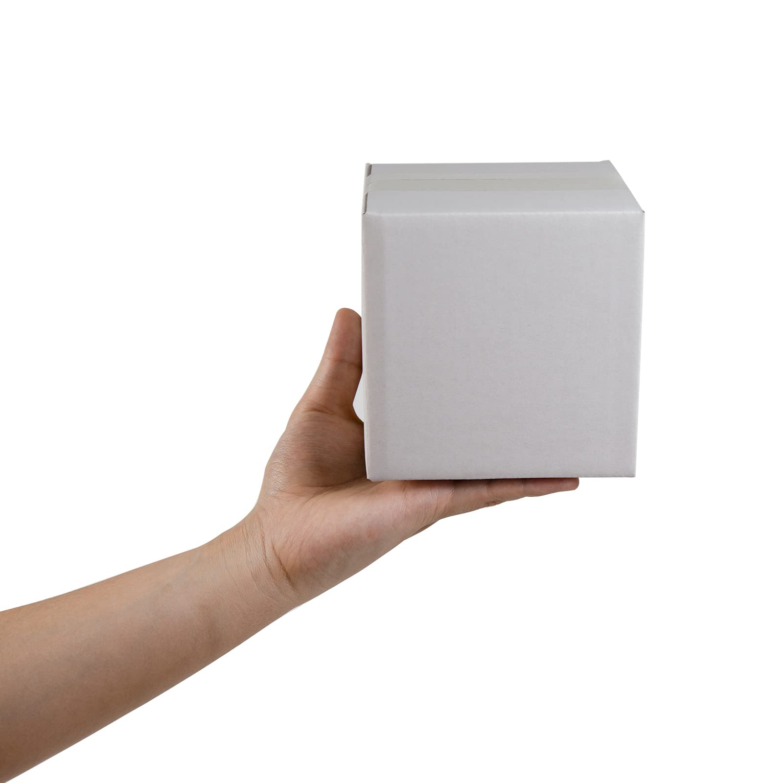 SUNLPH Białe pudełka wysyłkowe 15 x 12 x 12 cm małe pudełka z tektury falistej, 25 szt