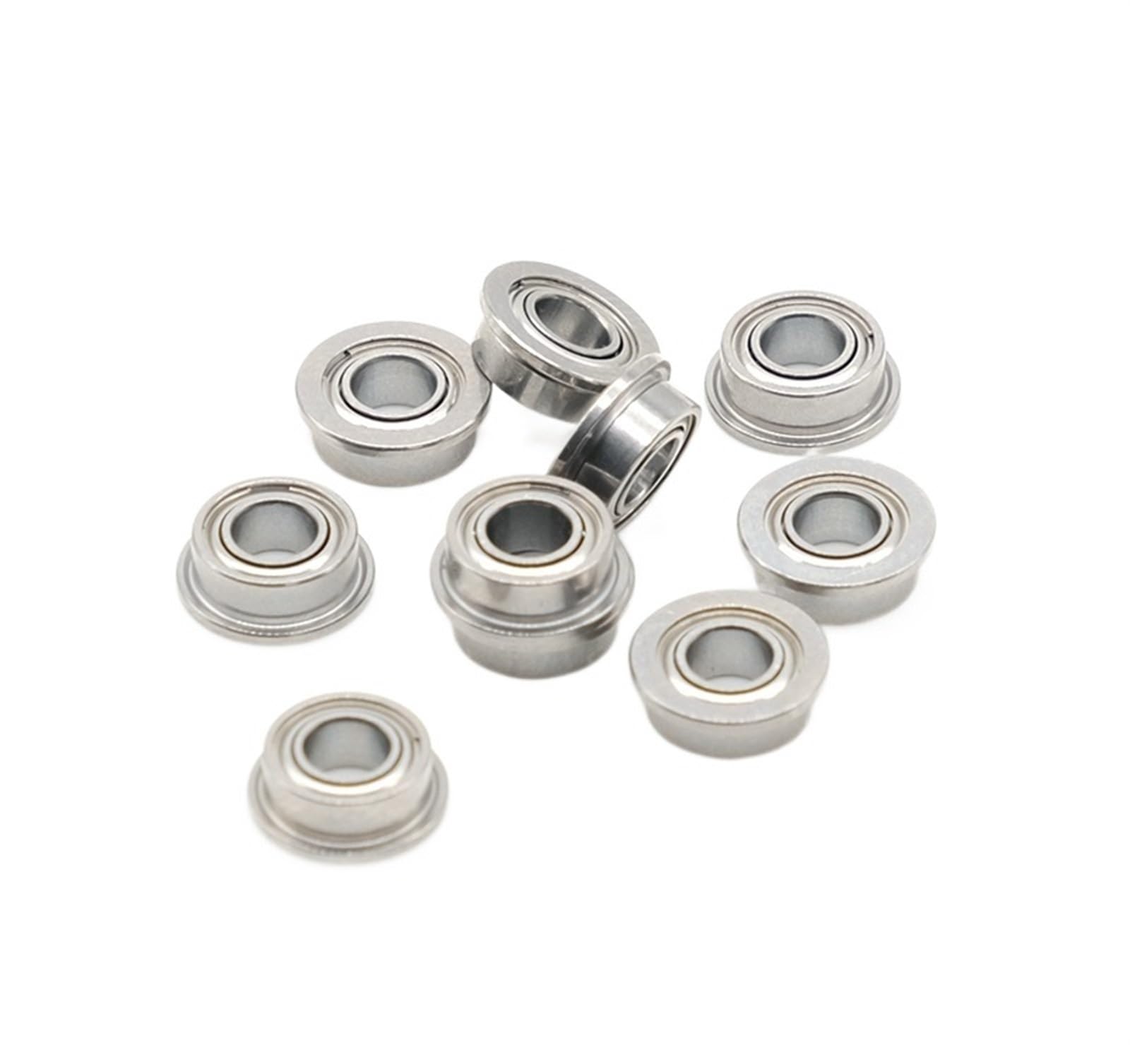 VSPPJYFG Bimetal Seal Shield Micro deep Groove Bearing 10pcs MF63ZZ 3X6X2.5mm Flange Bearing