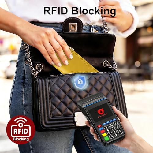 Image of Tipmile Slim Wallet for Women, RFID Blocking Credit Card Holder | Thin Compact Bifold Wallet with Zipper, Ladies Gift