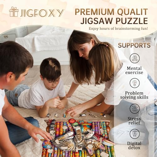 Jigfoxy Wooden Puzzle For Adults, Cat Wooden Jigsaw Puzzles For Adults thumb #2