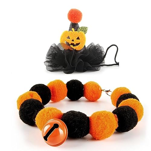 Disfraz Halloween Gato Sombrero y Collar Talla L miniatura 1