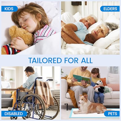 Image of 30 inch x 36 inch Disposable Underpads, 6 Layers Super Absorbent Leakproof Bed Pads for Adults and Pets Quick-Drying Incontinence Pads, Dog Pee Pads Extra Large - 10 Count