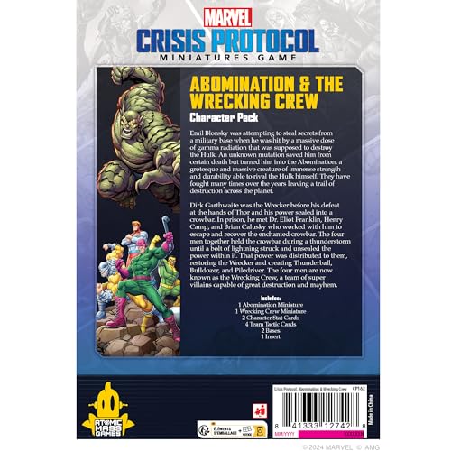 Atomic Mass Games Marvel: Crisis Protocol Abomination & Wrecking Crew Character Pack - Criminal Syndicate Expansion, Tabletop Superhero Game, Ages 14+, 2 Players, 90 Minute Playtime, Made - Image 2