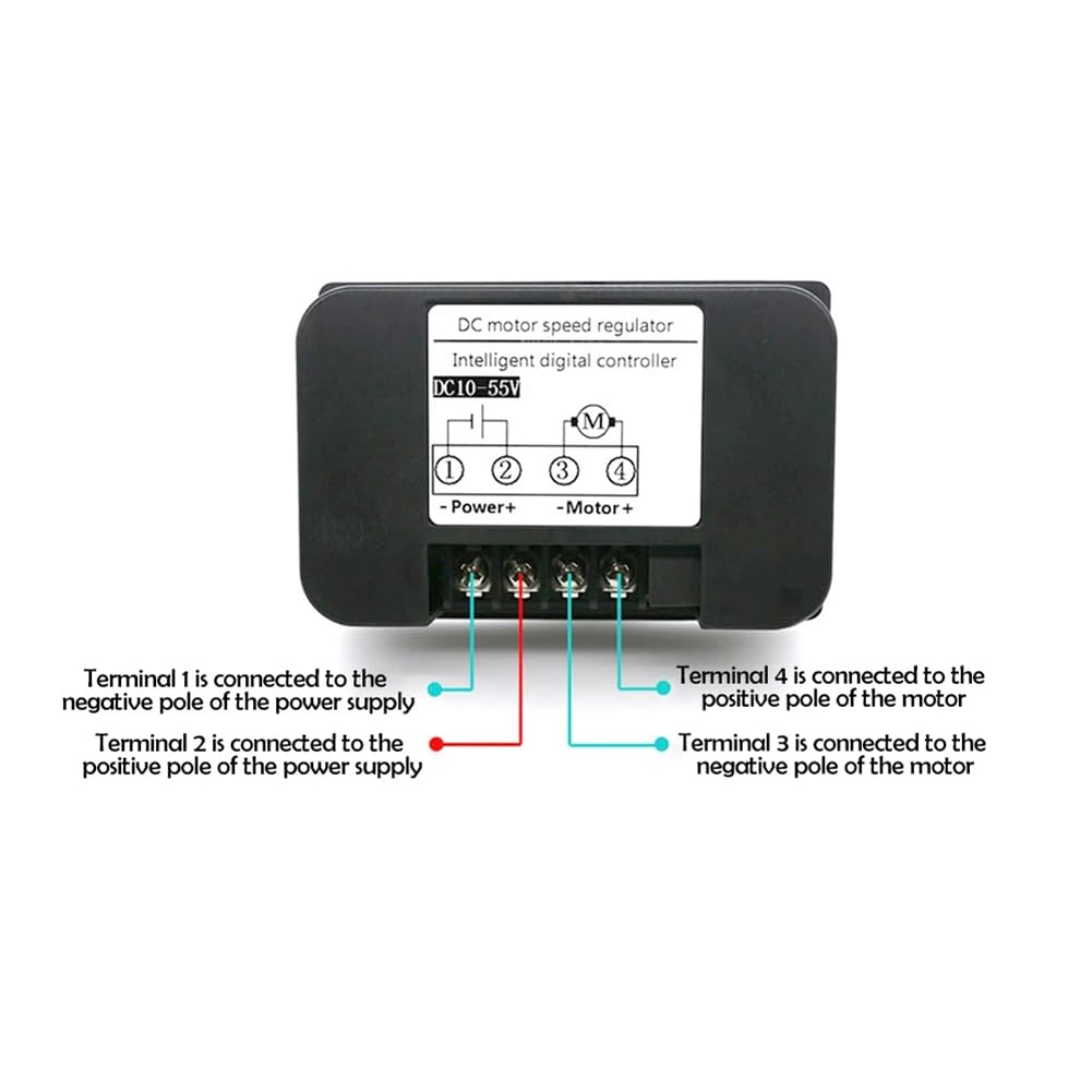 Controlador de Velocidad del Motor DC10-55V 40A PWM Control Remoto Inalámbrico Gobernador del Motor con Escobillas Regulador de Voltaje Inverso Positivo
