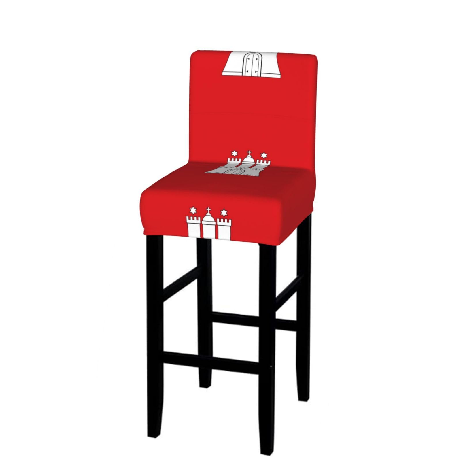 CNTDBU Hamburg Flag Bar Stool Cover-Stretchy Chair Slipcover for Kitchen