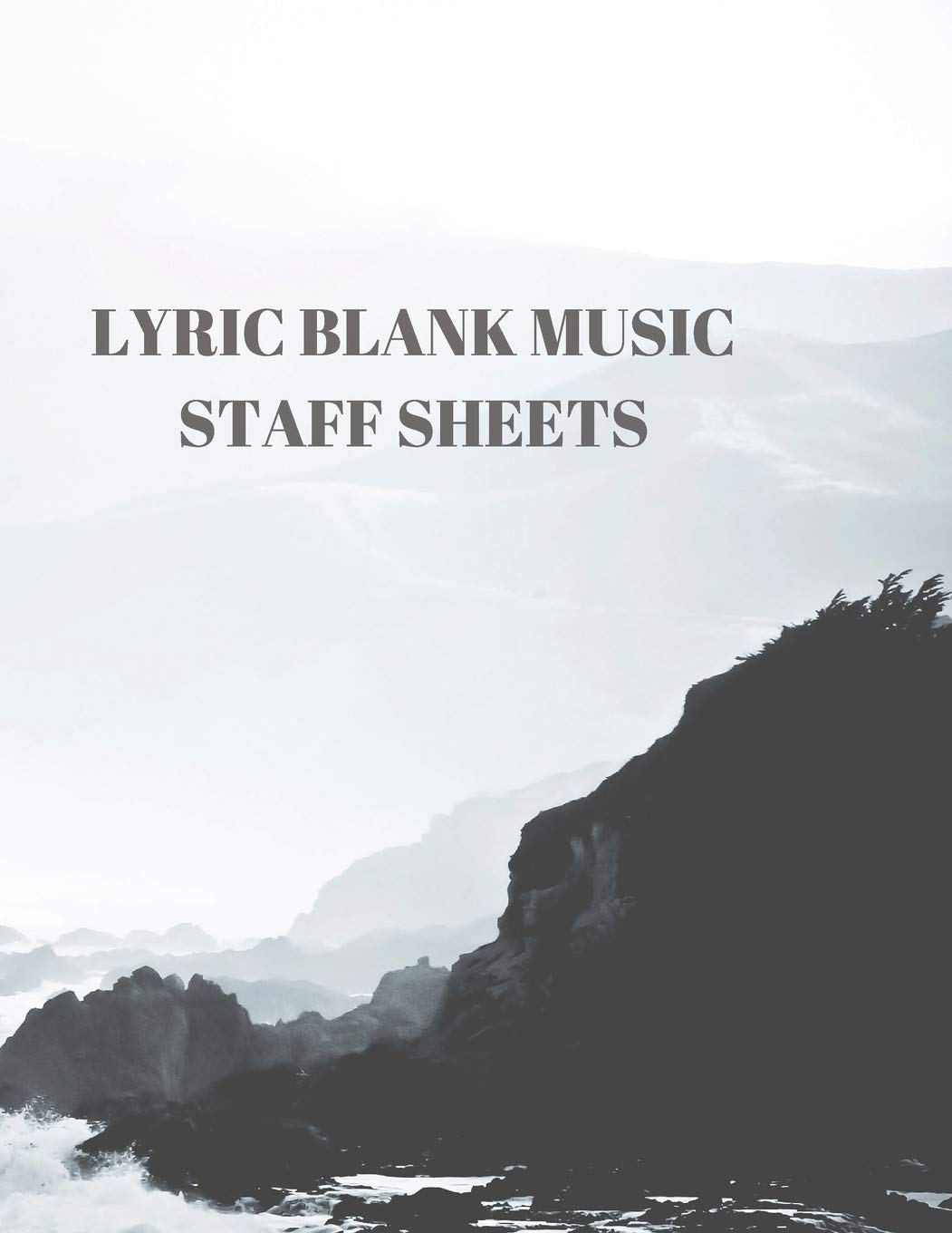 LYRIC BLANK MUSIC STAFF SHEETS: 116 PAGES OF 8.5 X 11 INCH BLANK W/13 MUSIC STAFF SHEETS PER PAGE