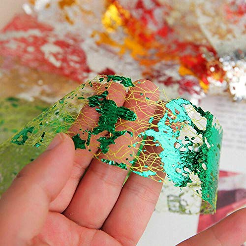 10Pcs Silk Nail Art Foil Lace Fragments Glitter Flakes Decor Manicure Decals US
