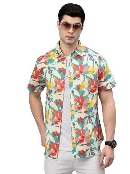 Image of Style Quotient Men Beige Comfort Casual Shirt