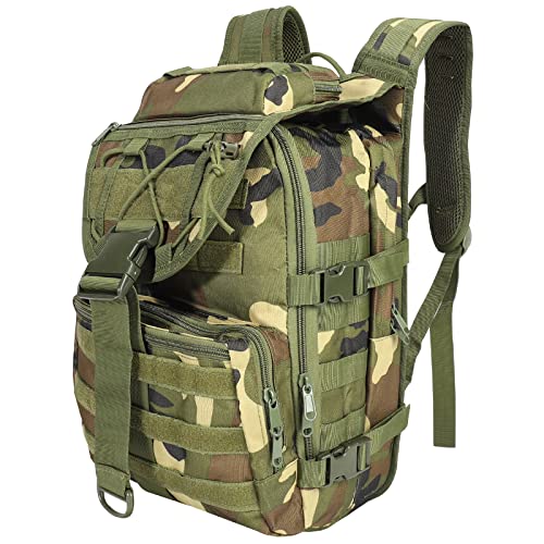 SHANNA Zaino Tattico Militare 40L, Impermeabile, CP Verde