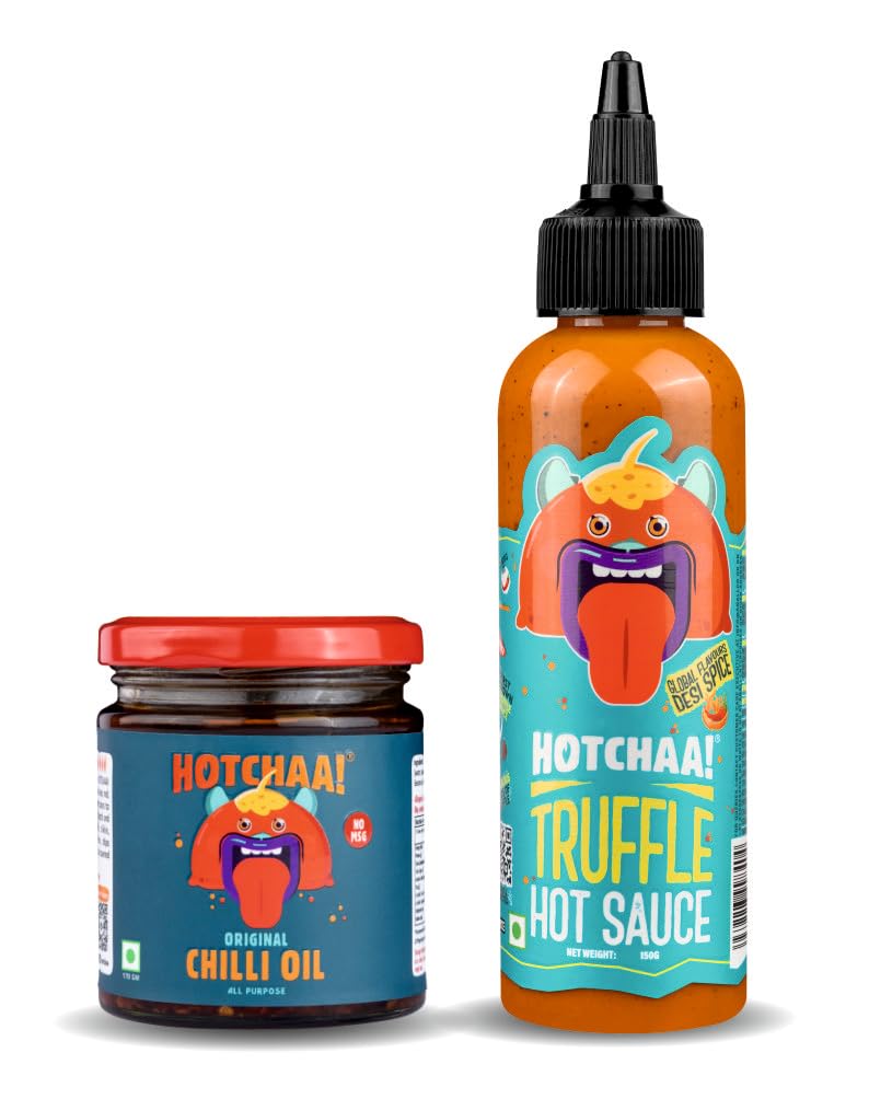 HOTCHAA Truffle Hot Sauce & Original Chilli Oil Combo - Truffle Hot Sauce (150g) & Original Chilli Oil (170g), Spicy, Umami, Flavour packed, Small batch production, Vegan, NO MSG (B0CY5JFKLN) Amazon Price History, Amazon Price Tracker