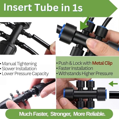 130FT Irrigation Tubing System Kits: 1/4" OD 1/6" ID PE Hose with Accessories Zip Ties, Watering Flexible Line for Garden Raised Bed Flower Potted Plant Lawn Yard Tree by PESIODU - Used condition - Image 6