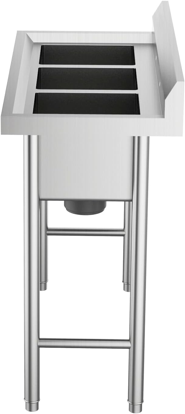 Bonnlo Commercial Stainless Steel Commercial Kitchen Prep & Utility Sink